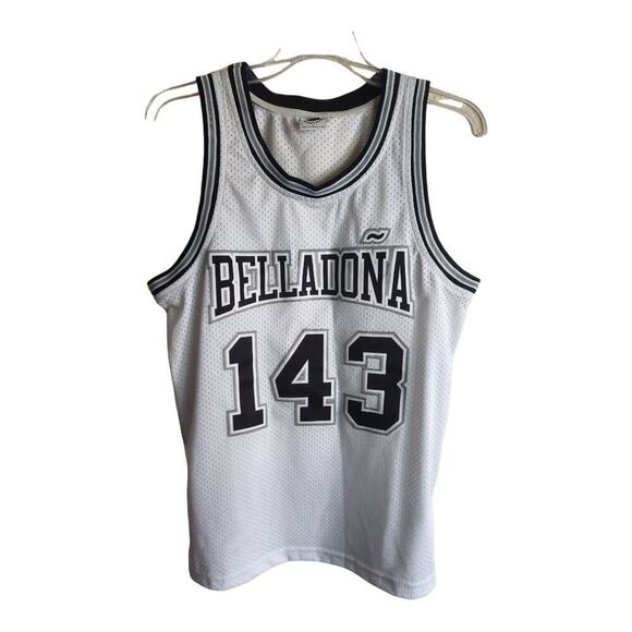 Belladona 143 mesh basketball  jersey oversized white and black sz small - Picture 1 of 7